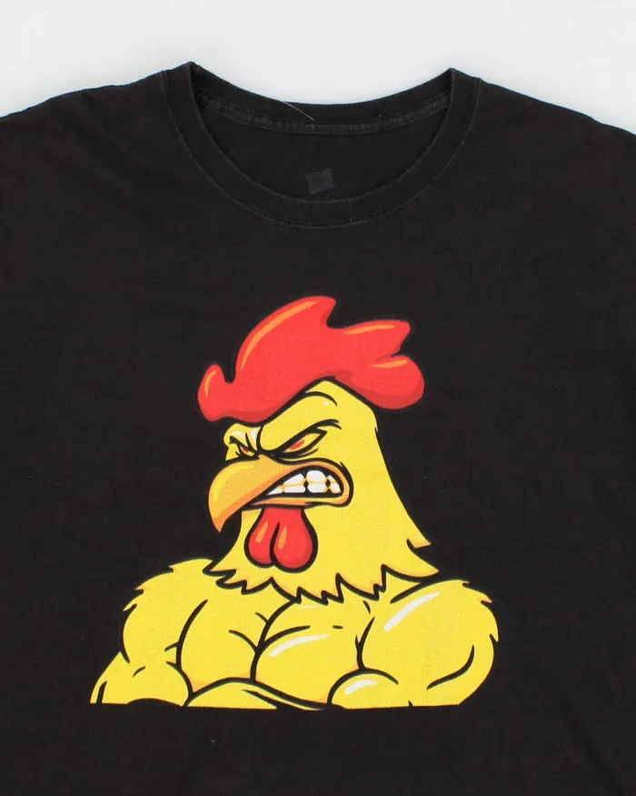 00s Angry Chicken Black T-Shirt - M