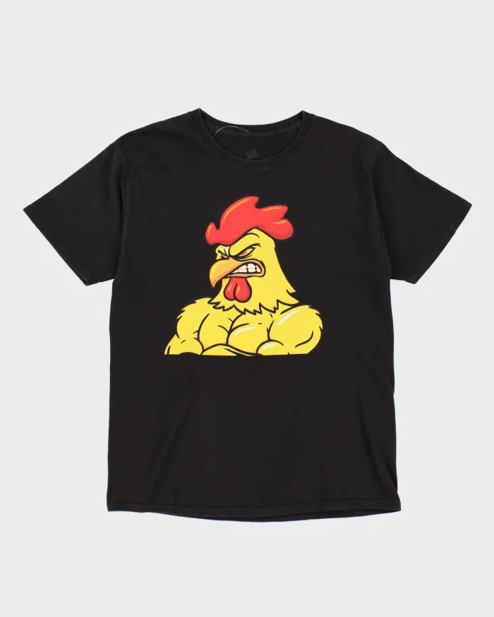 00s Angry Chicken Black T-Shirt - M