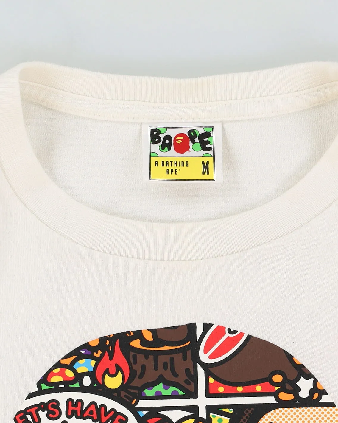 00s BAPE Baby Milo White Single Stitch T-Shirt - M