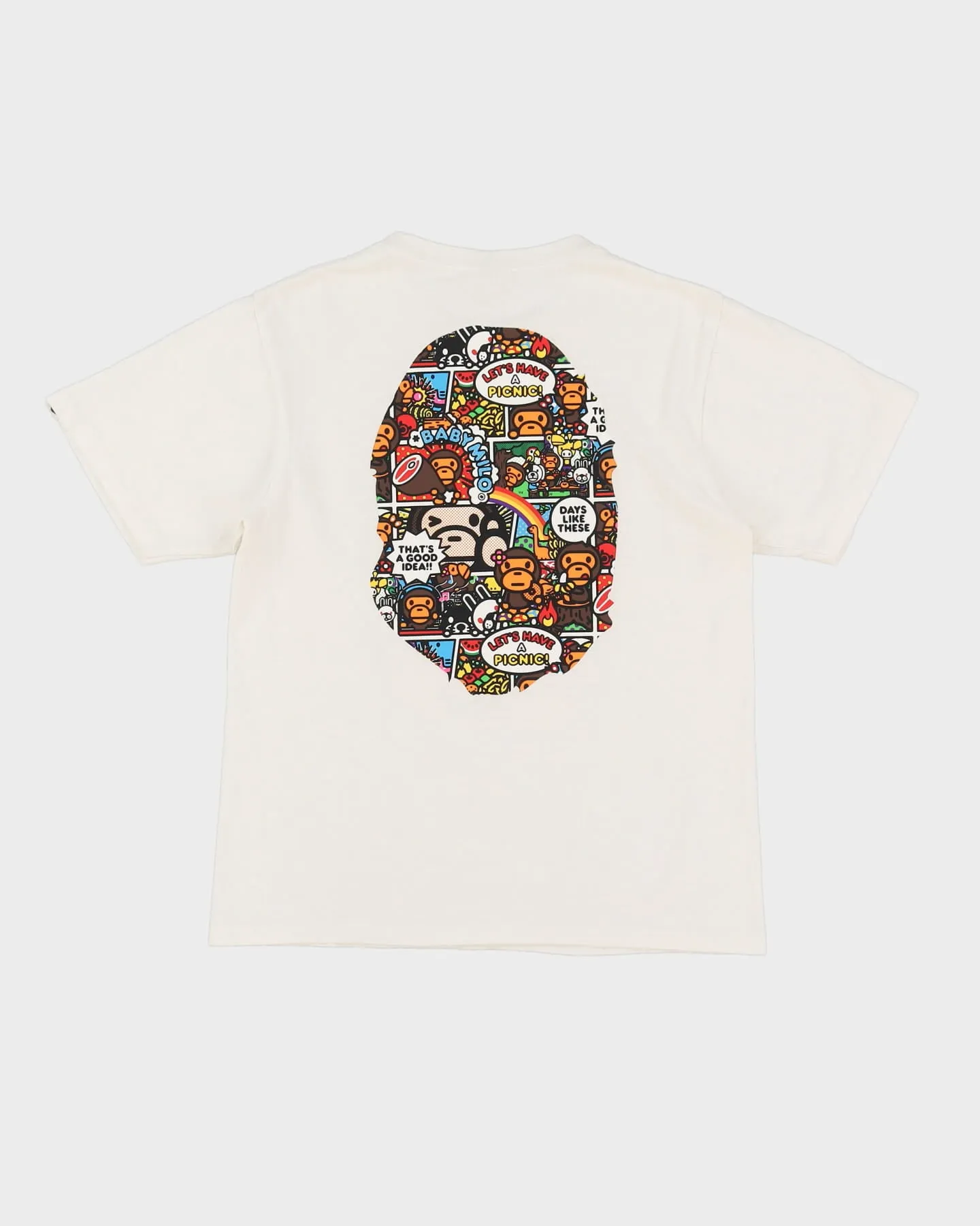 00s BAPE Baby Milo White Single Stitch T-Shirt - M