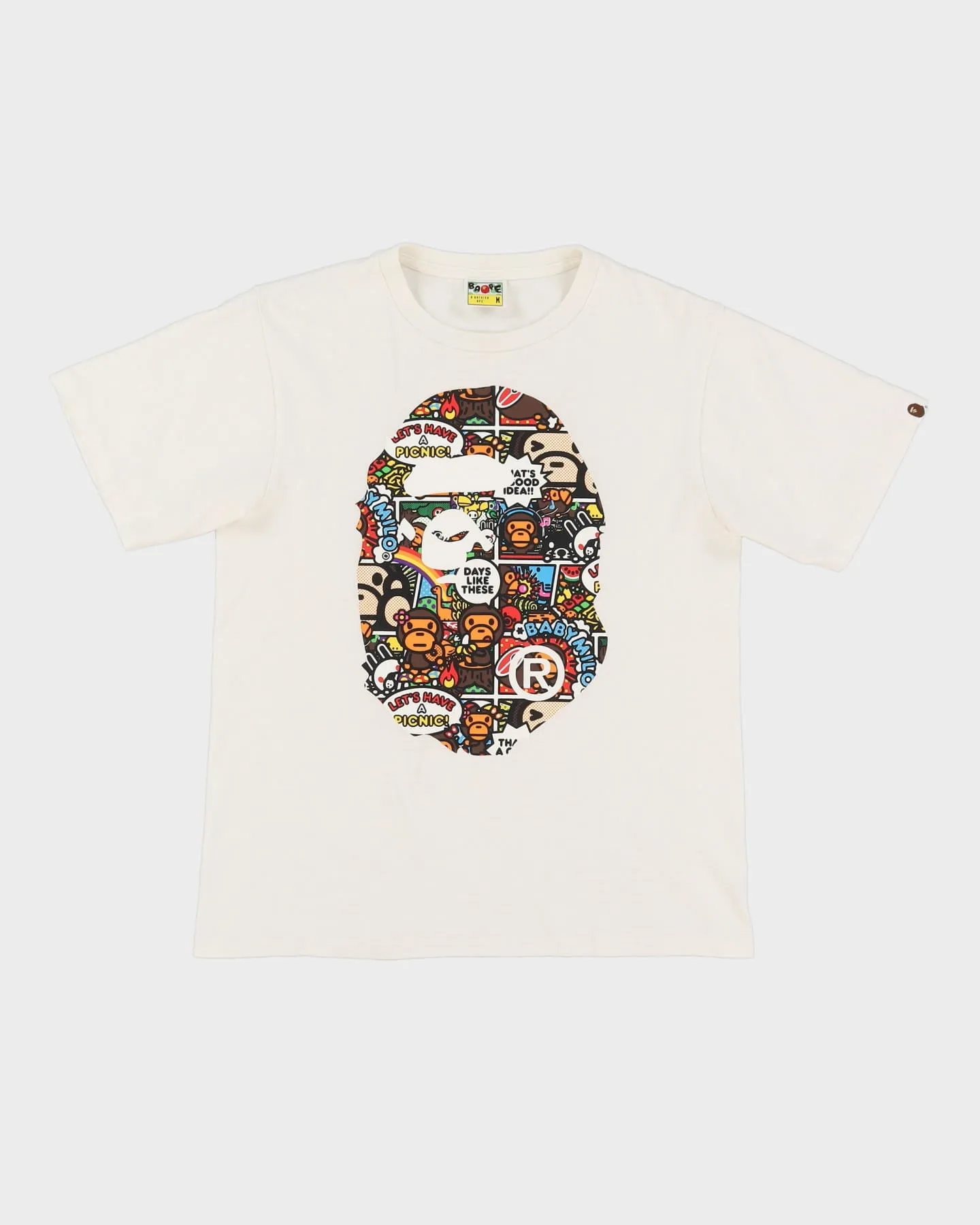 00s BAPE Baby Milo White Single Stitch T-Shirt - M