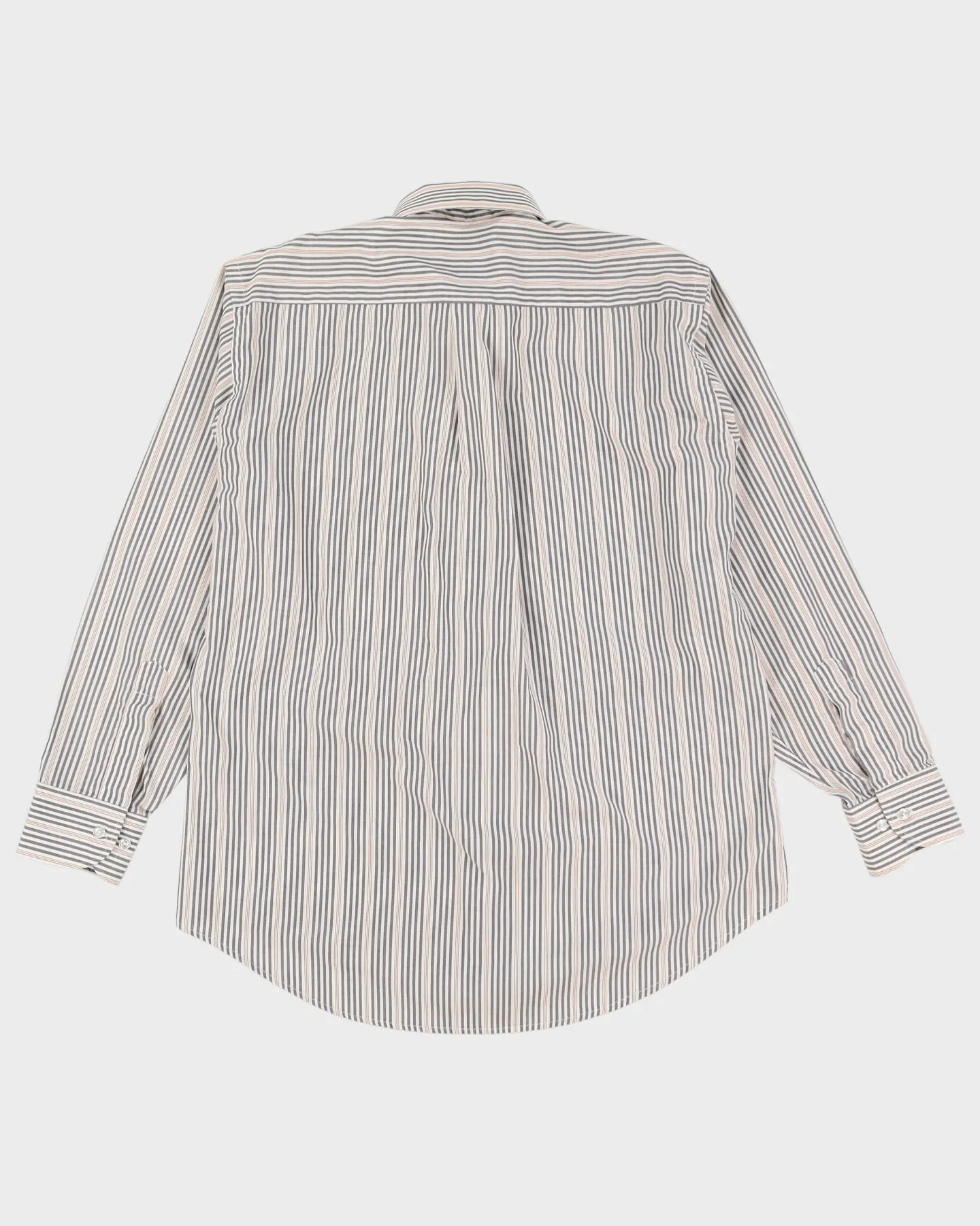 00s Christian Dior Grey / White Striped Long Sleeve Button Up Shirt - L