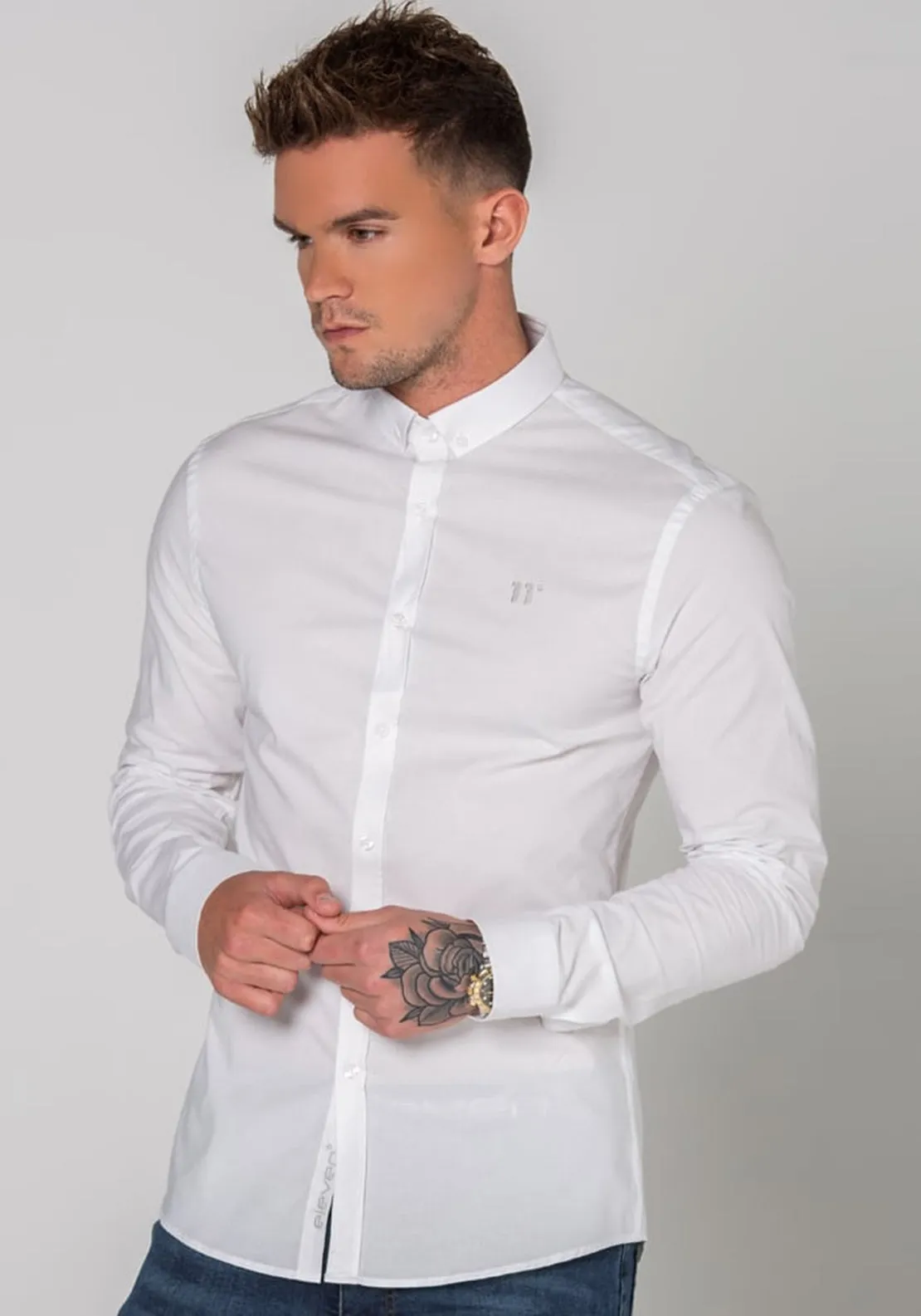 11 Degrees Long Sleeve Shirt, White