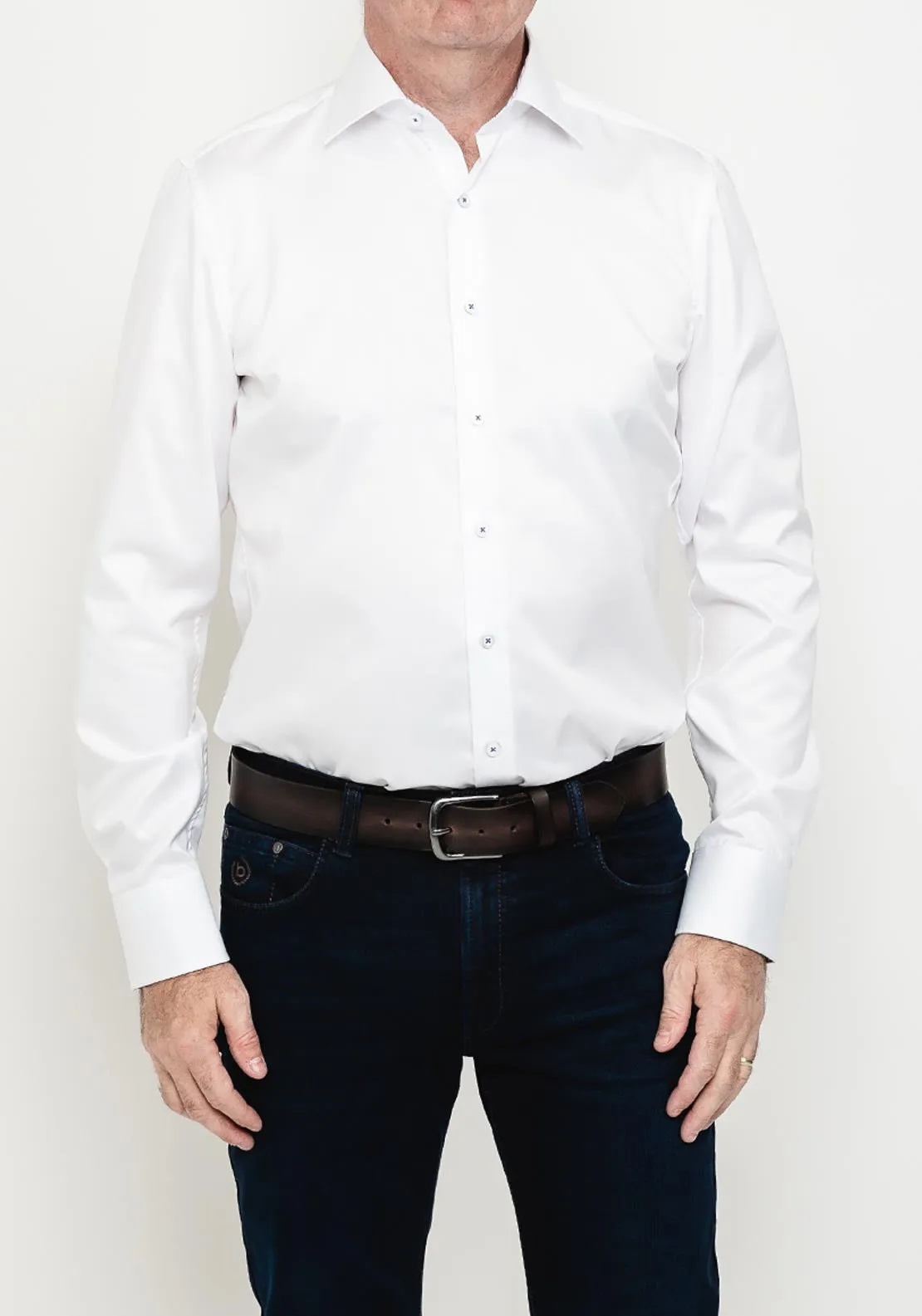 1863 by Eterna Slim Fit Shirt, White