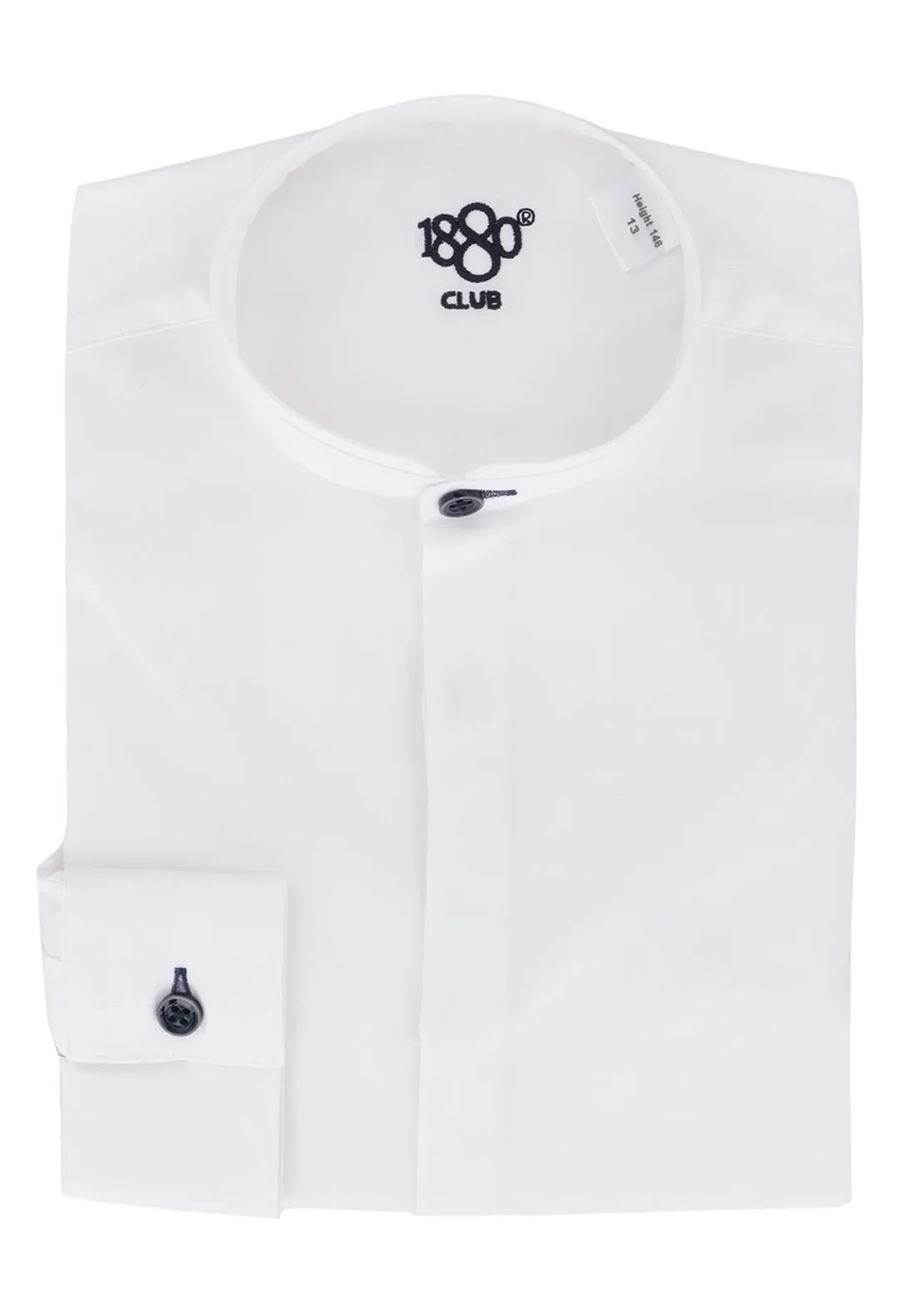 1880 Club Boys Woven Grandad Shirt, White