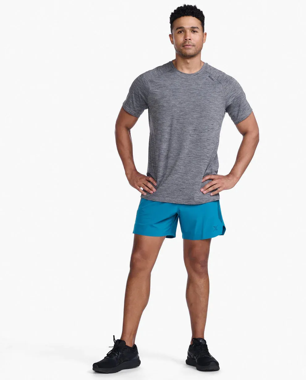 2XU Mens Motion Tee - Harbor Mist/Black