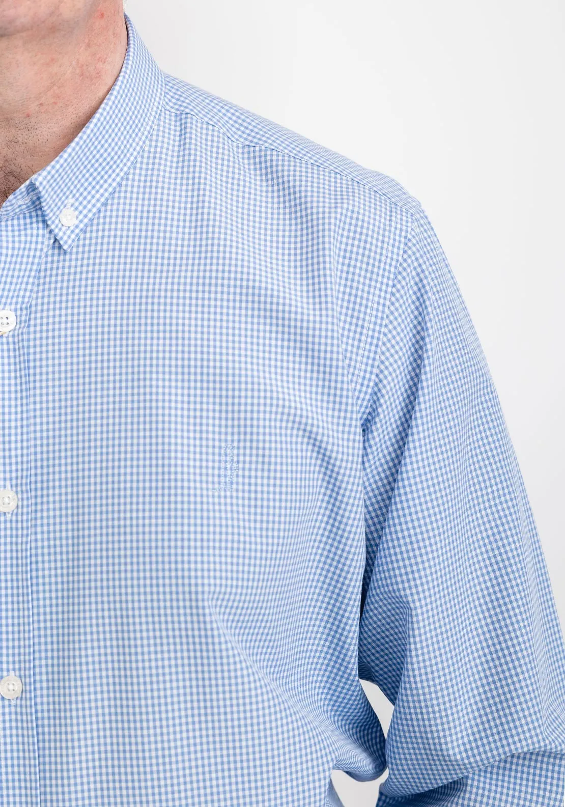 6th Sense Check Shirt, Blue & White