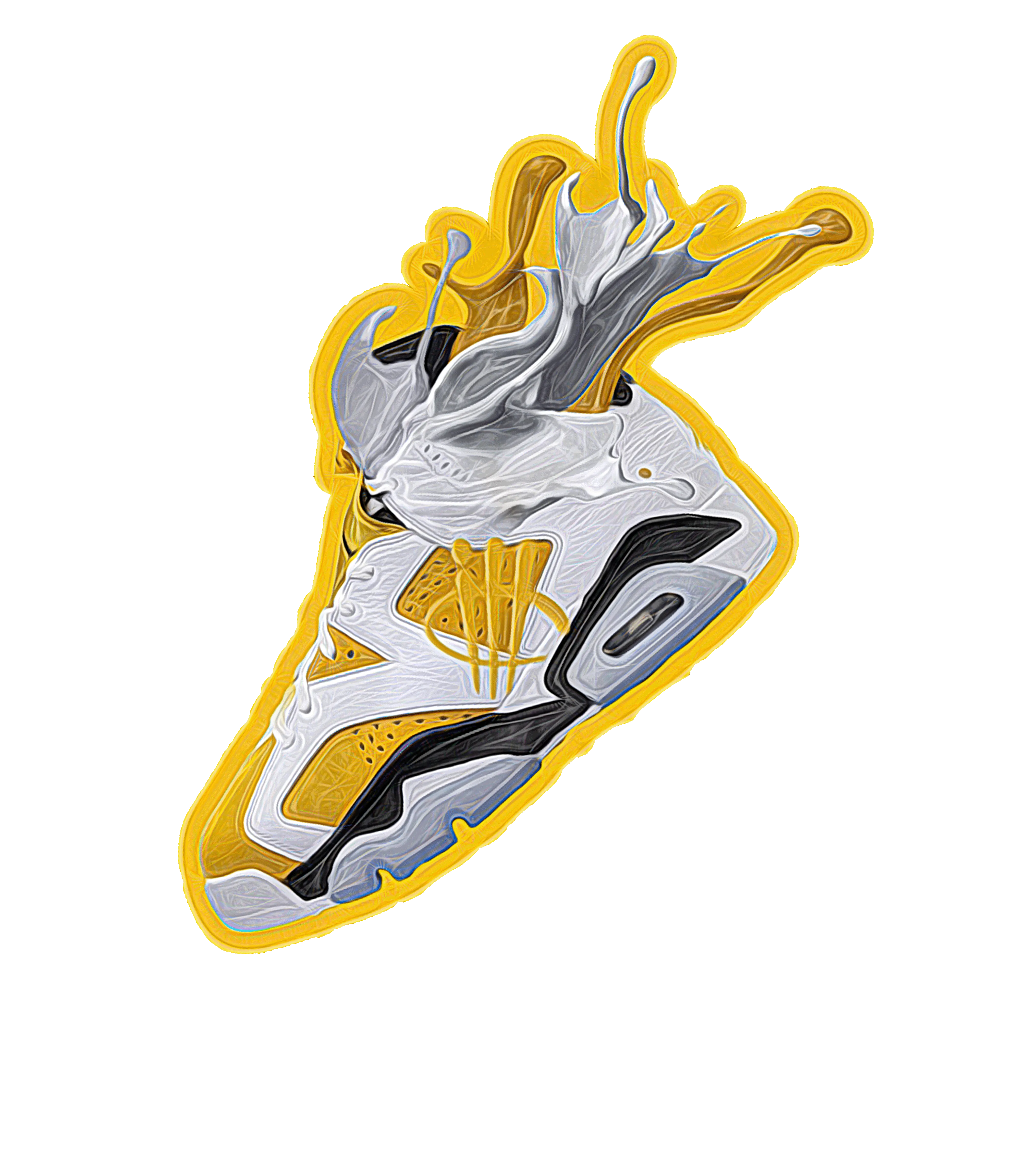 Air Jordan 6 Yellow Ochre | illcurrency White T-Shirt (SPLASH 6)