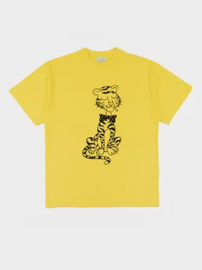 Aries Smoking Tiger SS T Shirt - Yellow