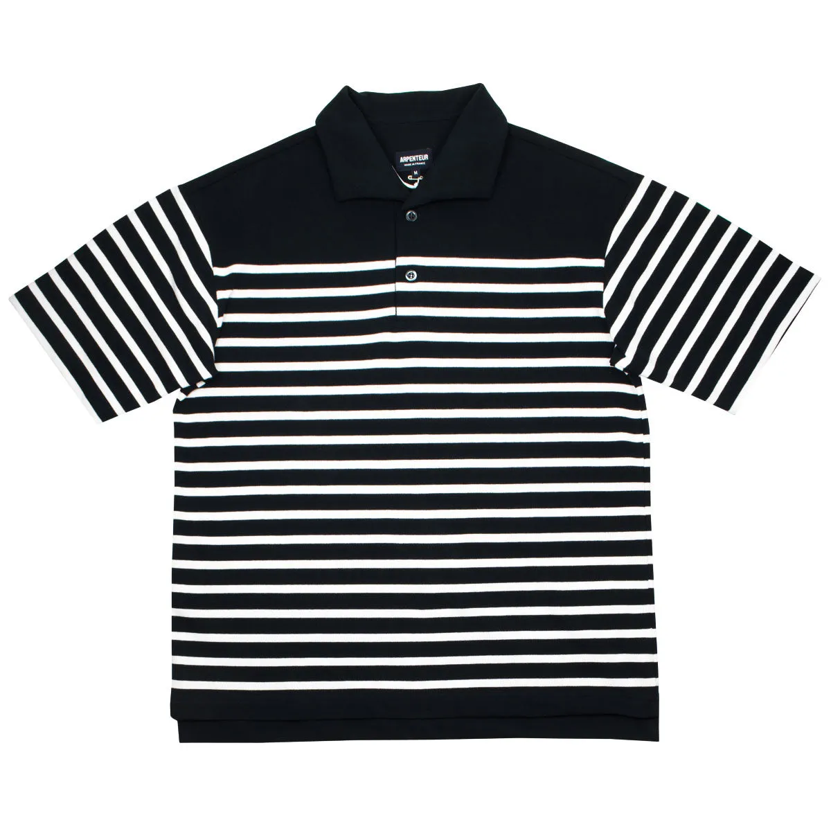 Arpenteur - Polo Rachel Cotton Mesh - Navy / White Stripes