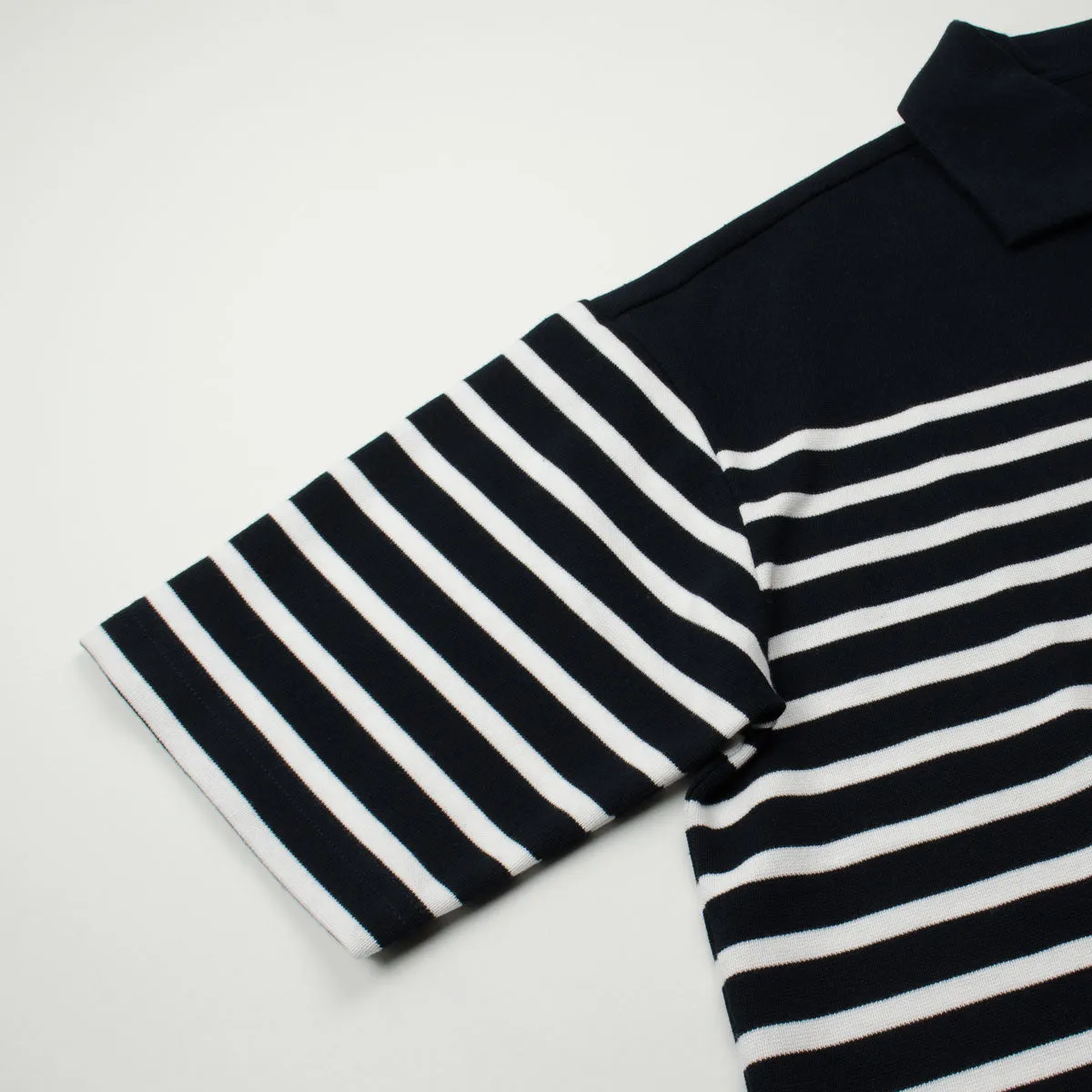 Arpenteur - Polo Rachel Cotton Mesh - Navy / White Stripes