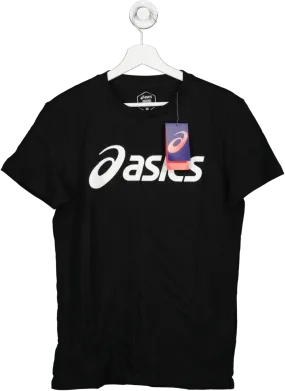 asics Black Big Logo Tee BNWT UK S