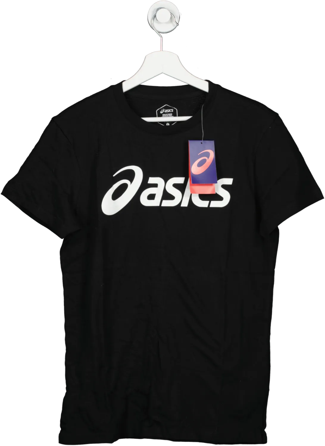 asics Black Big Logo Tee BNWT UK S