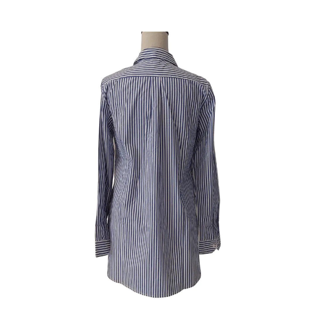 Banana Republic Blue and White Striped Soft Collared Shirt | Brand new |