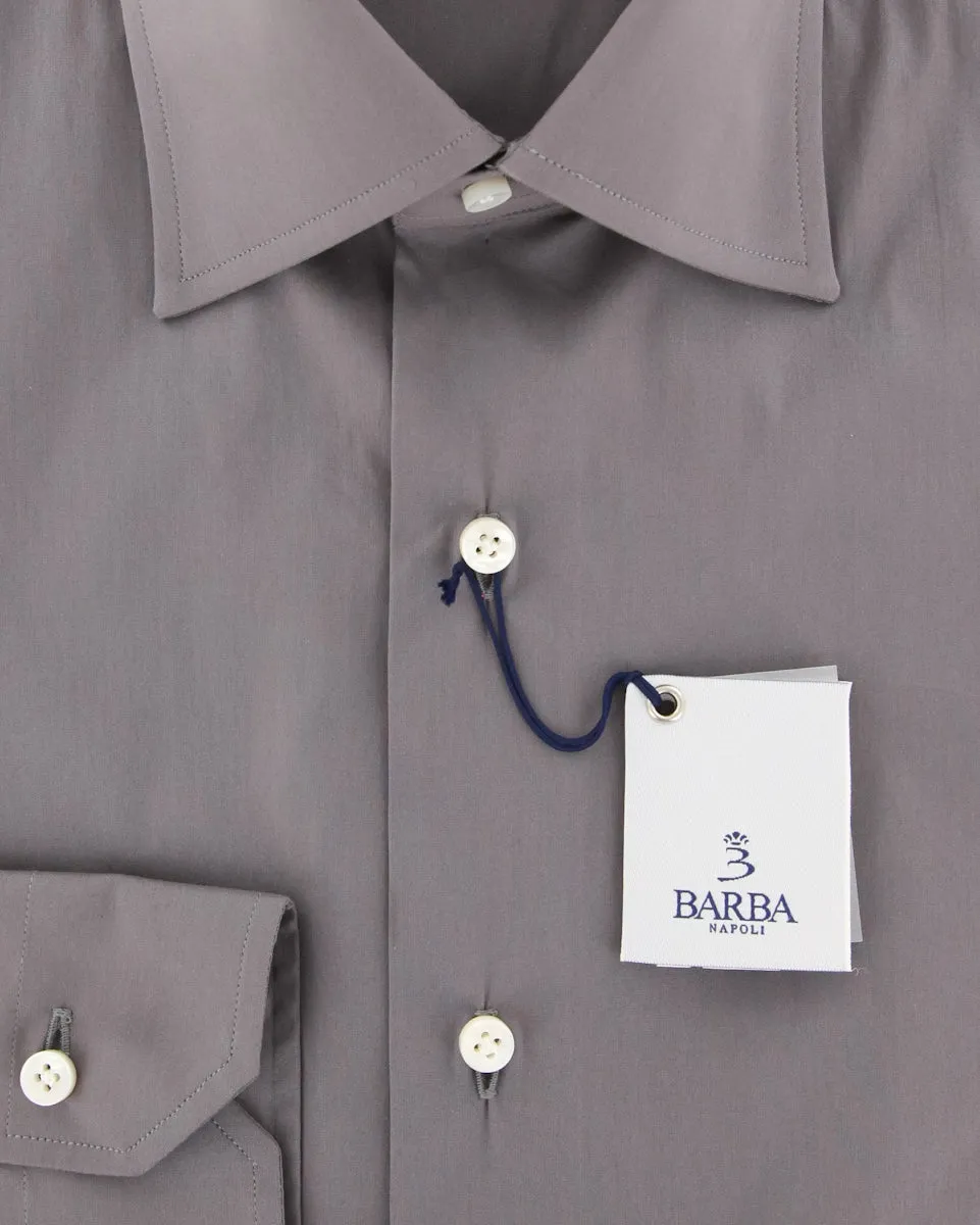 Barba Napoli Gray Shirt - Slim