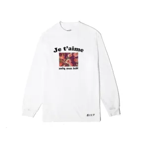 BE TRUE TO YOURSELF FLOWER LS SHIRT -WHITE