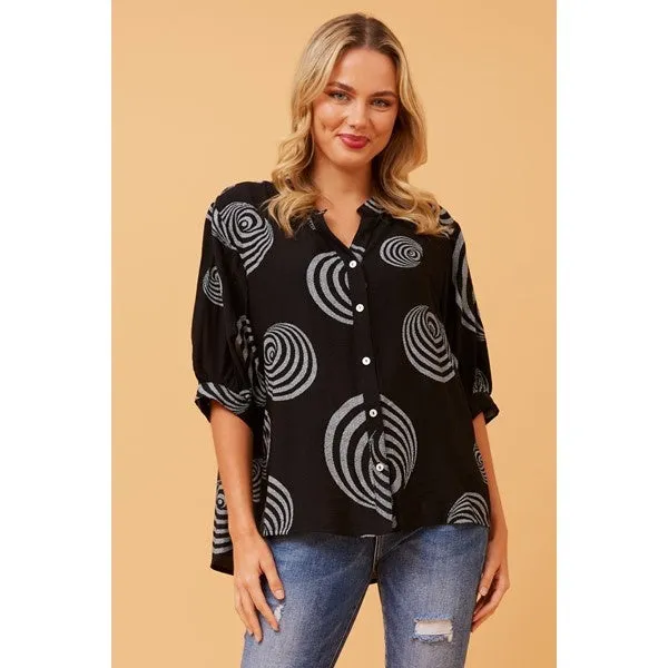 BELINA ABSTRACT PRINT SHIRT