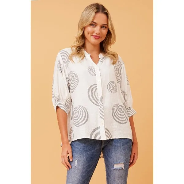 BELINA ABSTRACT PRINT SHIRT