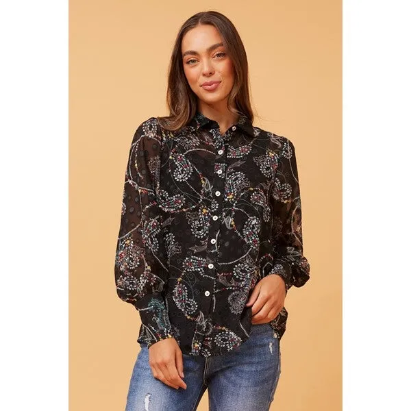 BELLE BOTANICAL PRINT SHIRT