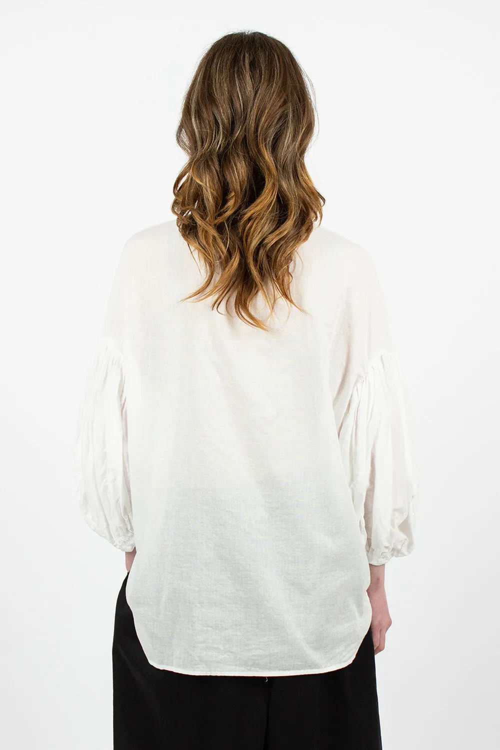 Bouffant Shirt White