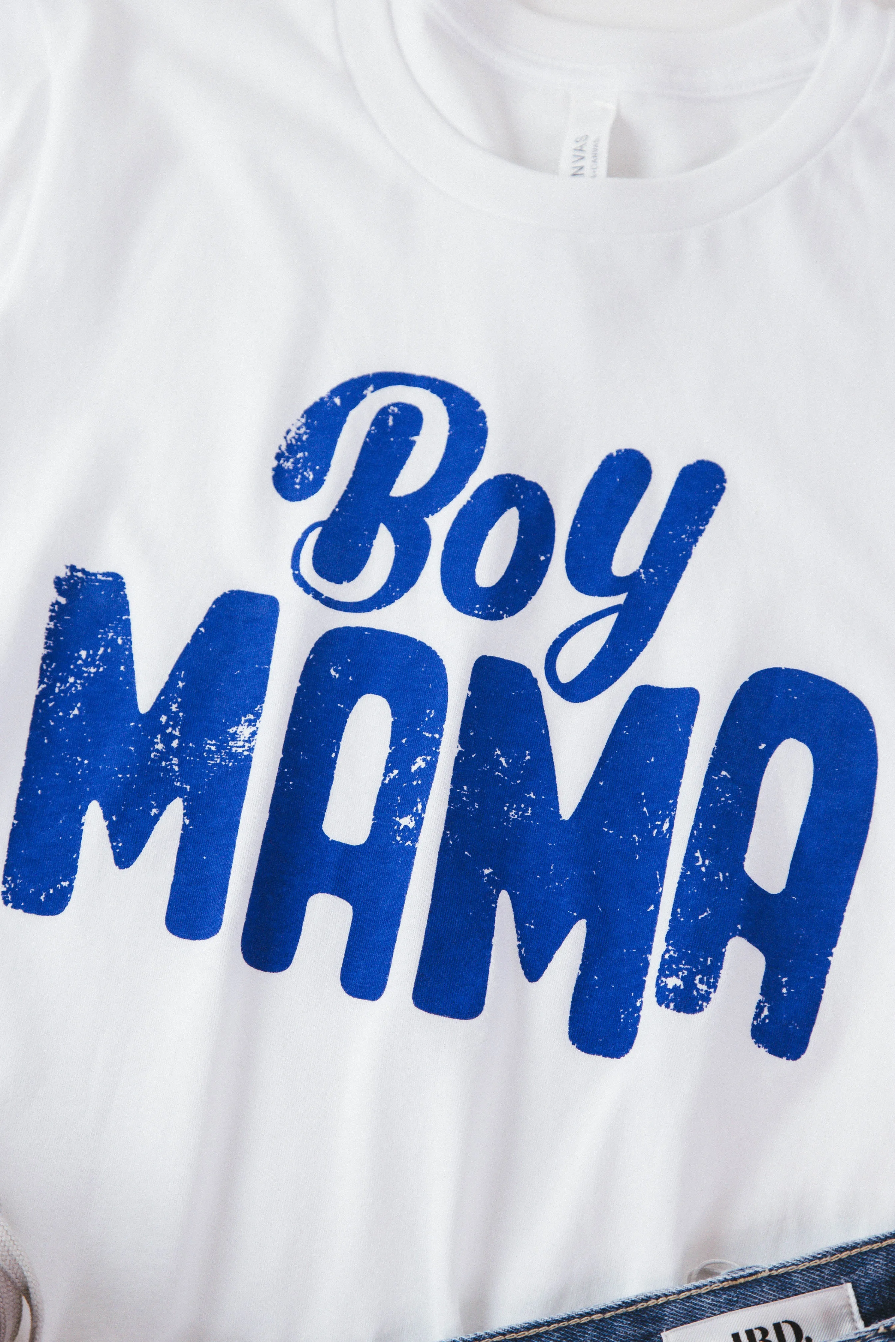 Boy Mama Graphic Tee, White