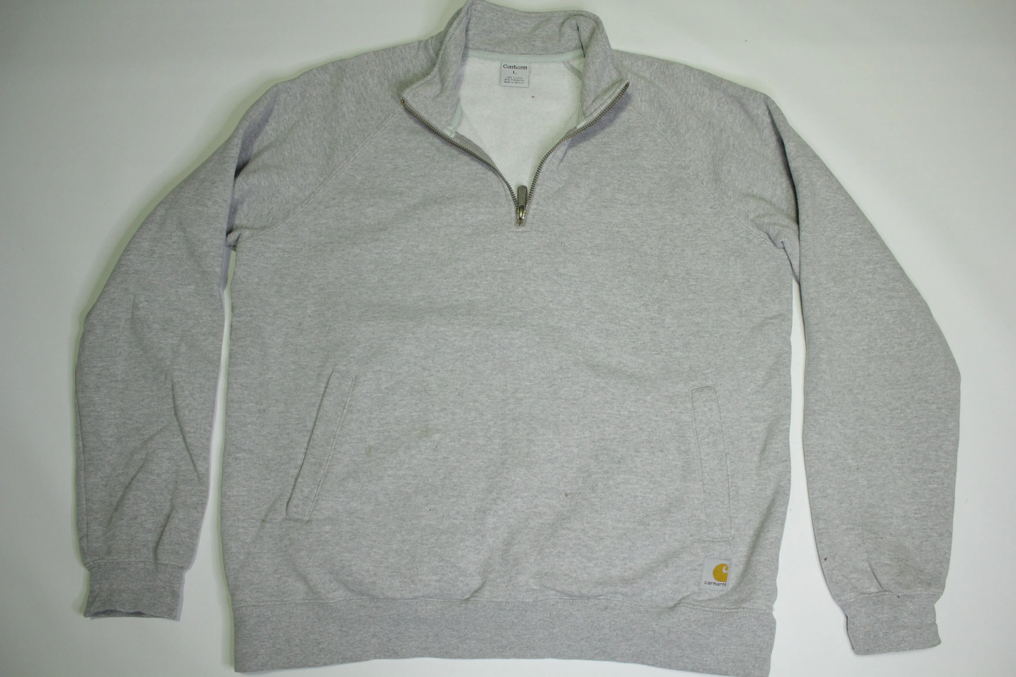 Carhartt K503 Pullover Quarter Zip With Pockets Construction Work Sweatshirt