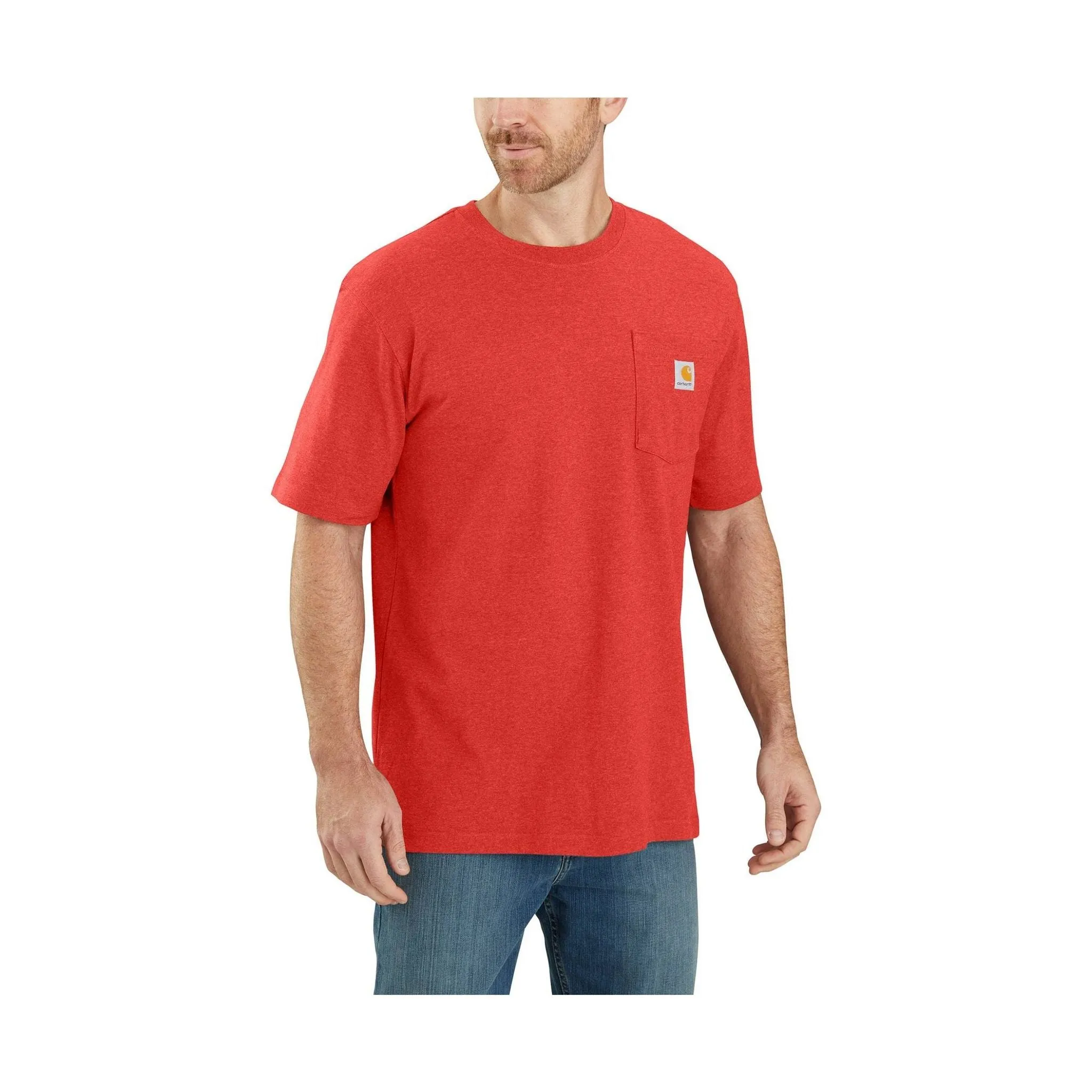 Carhartt Men's Workwear Pocket T-Shirt - Fire Red Heather