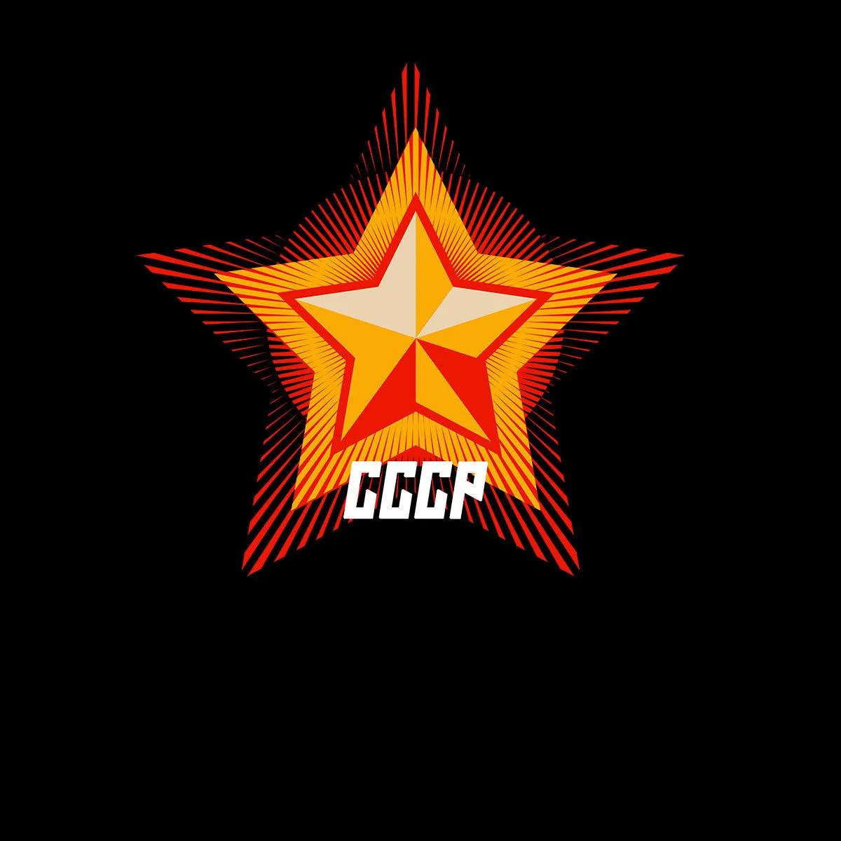 CCCP Russian Star Communist Party Symbol of the Soviet Union Typographygraphy Unisex T-shirt