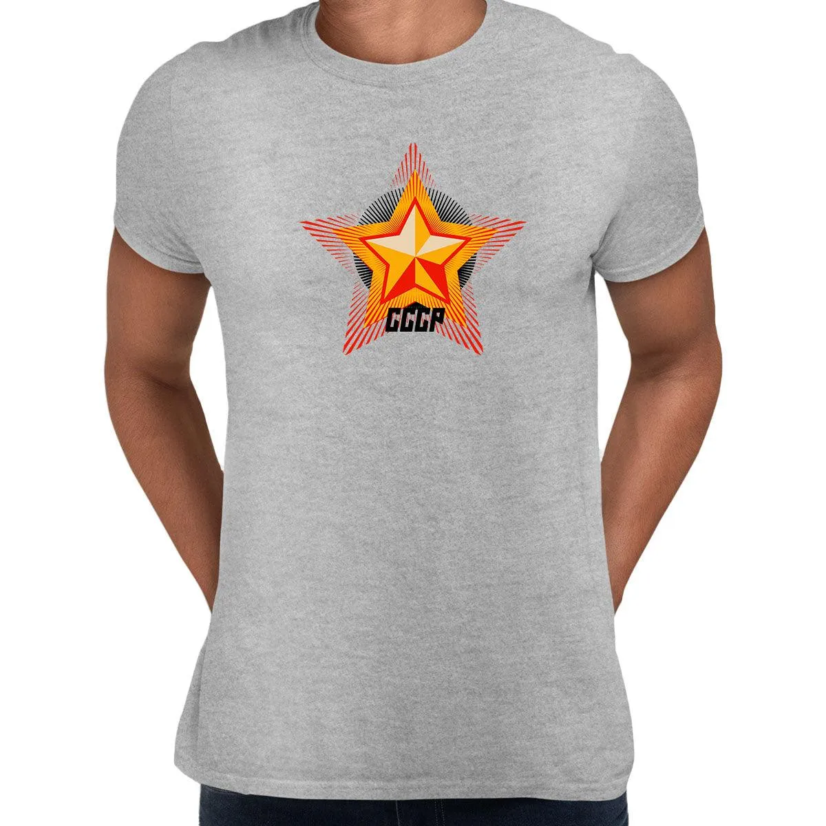 CCCP Russian Star Communist Party Symbol of the Soviet Union Typographygraphy Unisex T-shirt