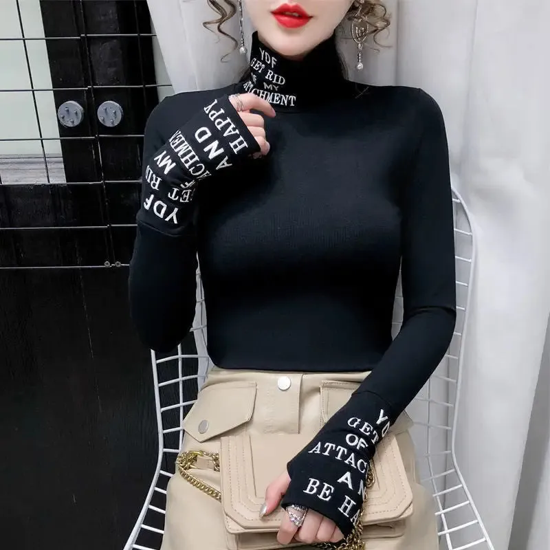 ’Chic & Trendy: Half Turtleneck Black Shirt’