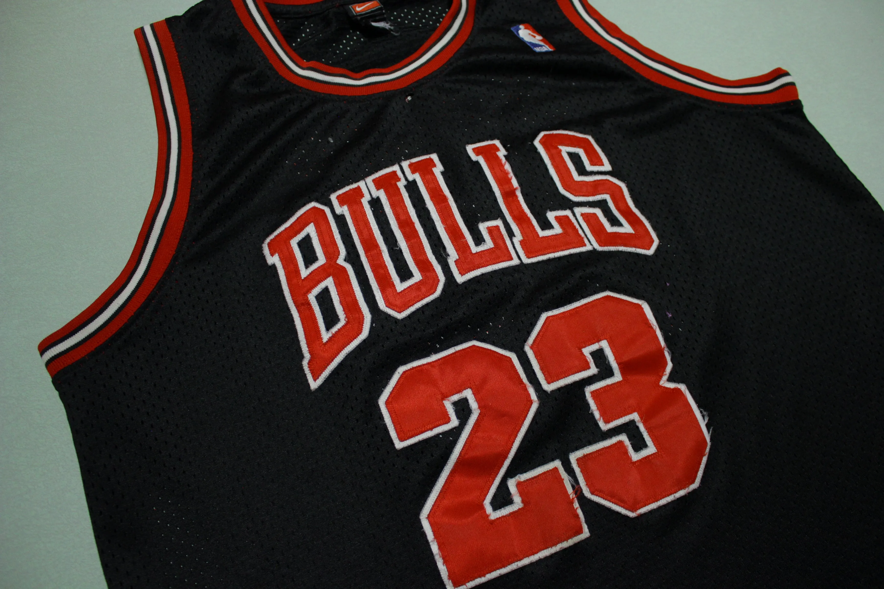 Chicago Bulls Michael Jordan Vintage 23 Team Nike Distressed Jersey