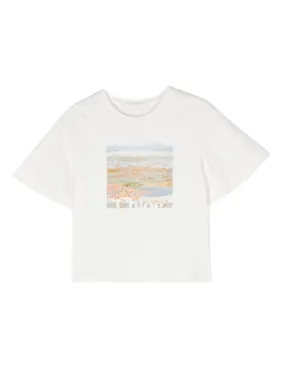 Chloe T-Shirt Multicolour Logo White