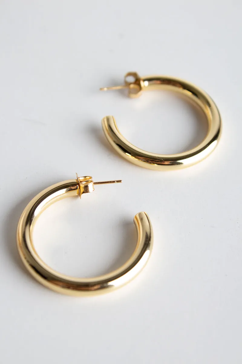 Chunky Medium Hoop - Yellow Gold Vermeil