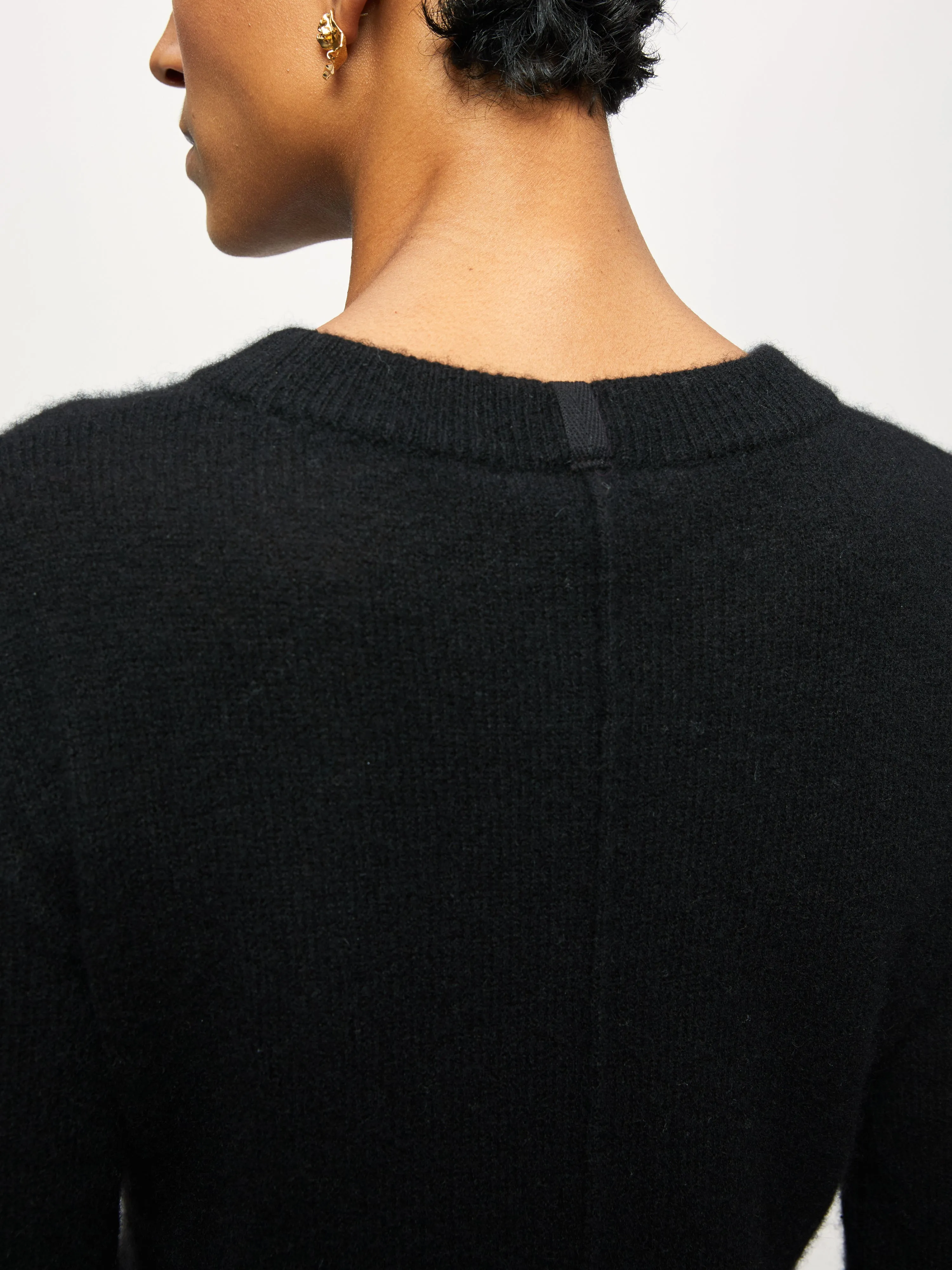 Cloud Cashmere Crew Jumper | Black