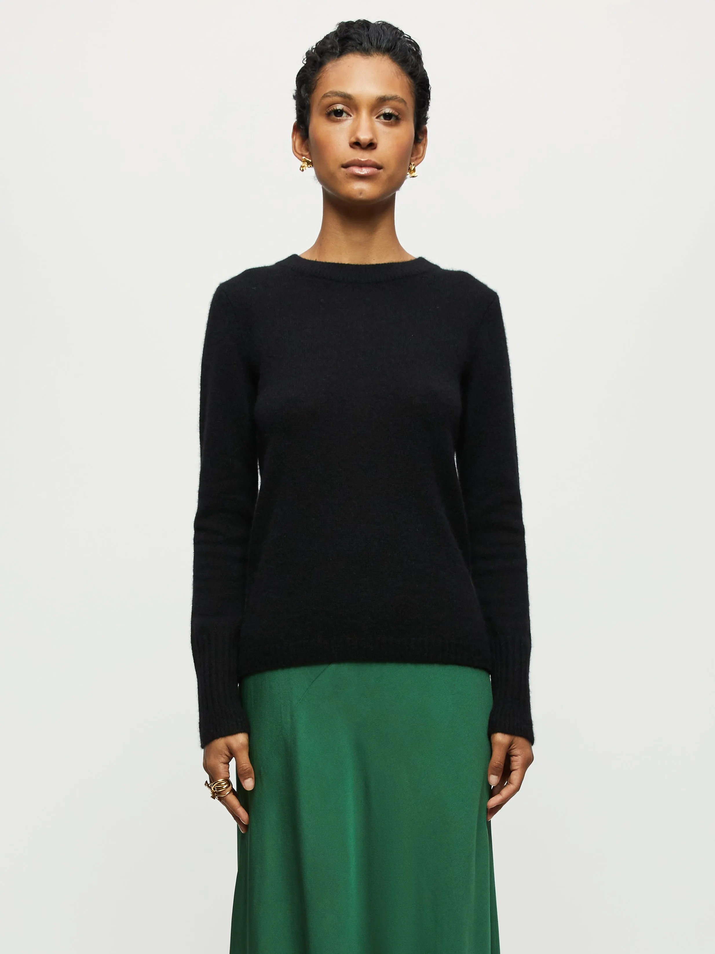 Cloud Cashmere Crew Jumper | Black