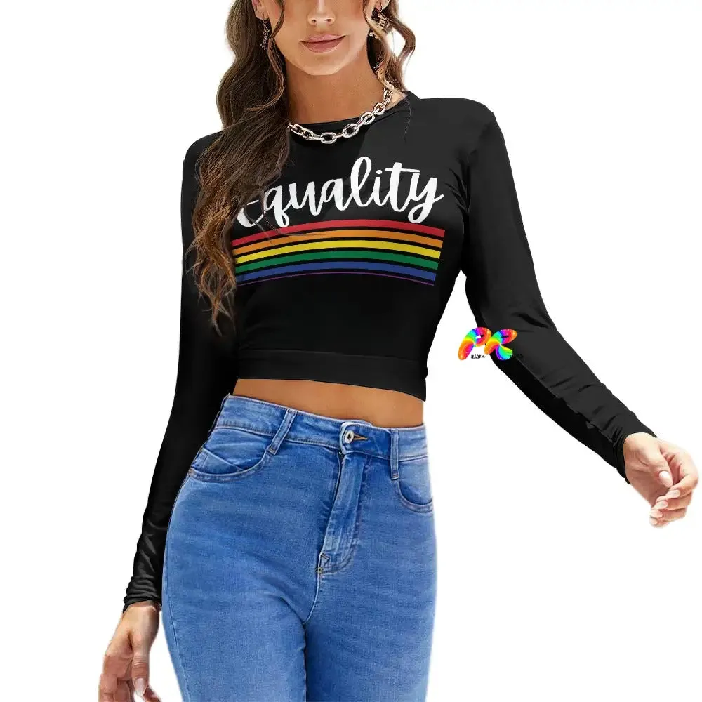 Equality Backless Long Sleeve T-Shirt