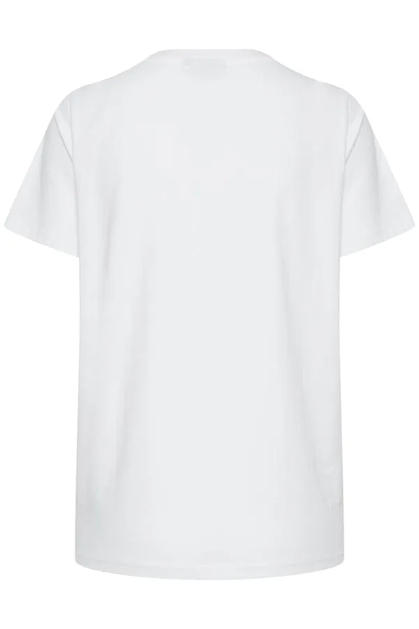 Fransa Cotton T-Shirt White