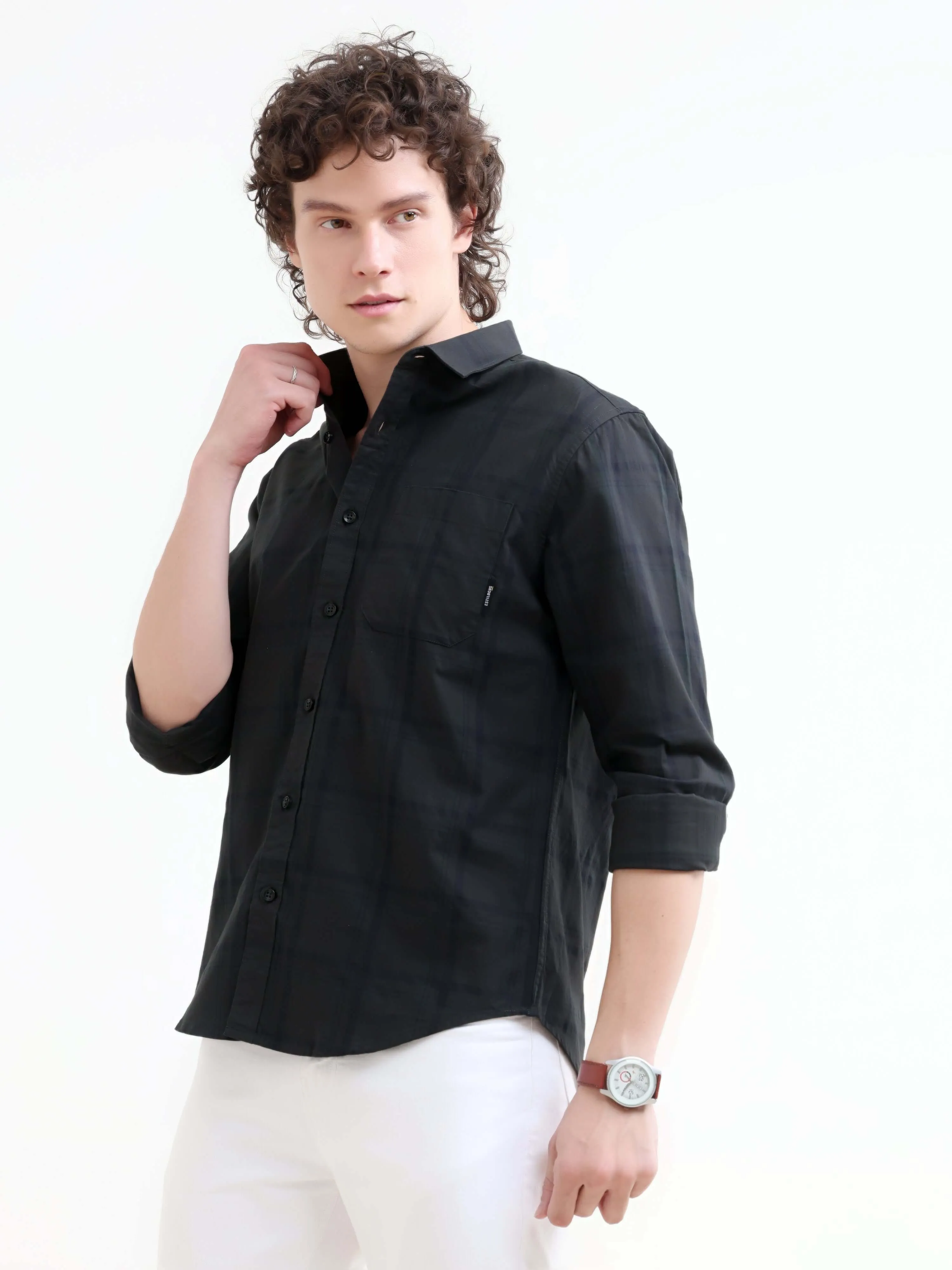 Frazey gray dupplin check shirt