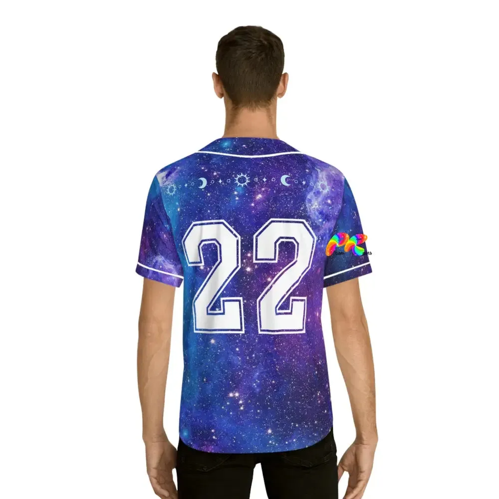 Galaxy Moon Men's Baseball Jersey