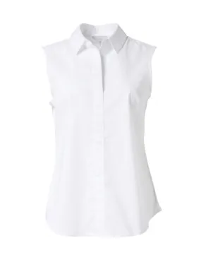 Hinson Wu Sleeveless Lizette Cotton Shirt - White