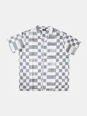 Huffer Checkers Party Shirt - Smoke / White