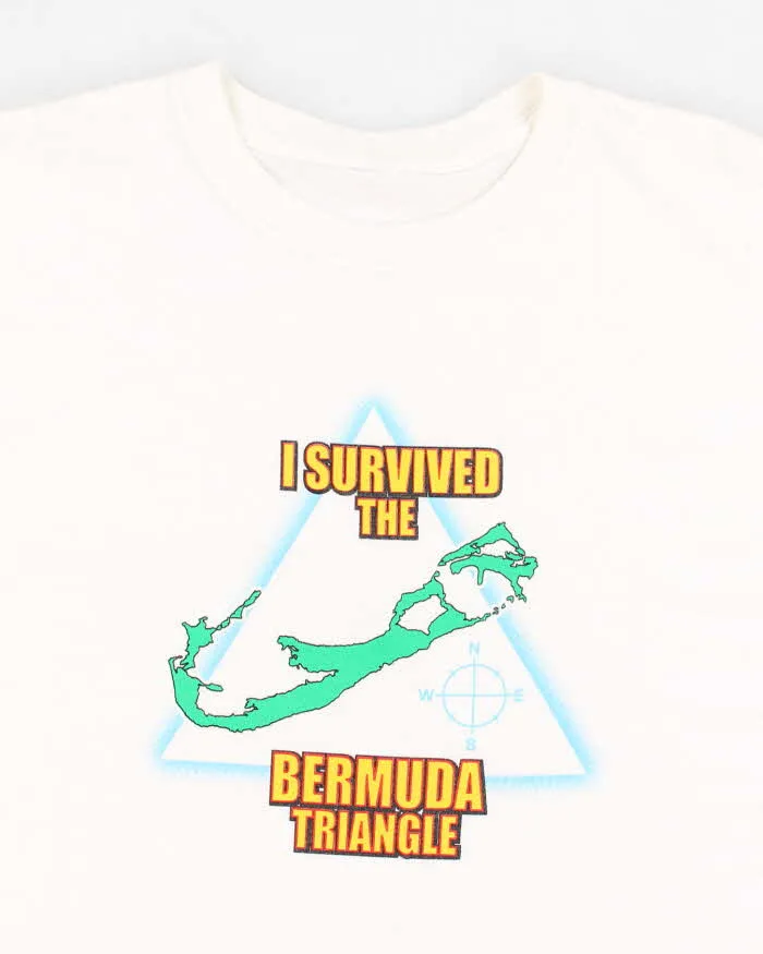 'I survived the Bermuda triangle' Graphic T-shirt - L