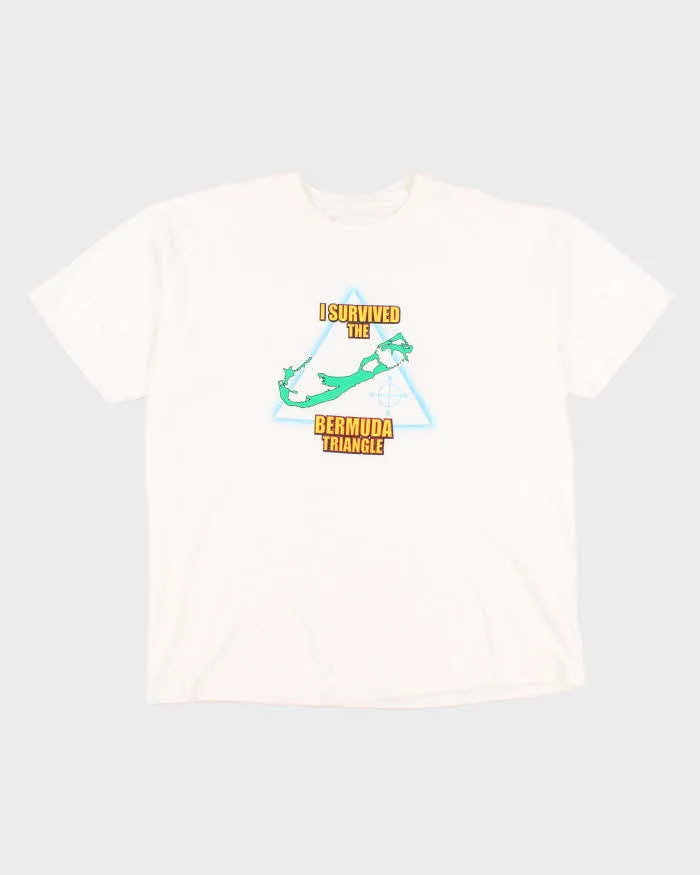 'I survived the Bermuda triangle' Graphic T-shirt - L