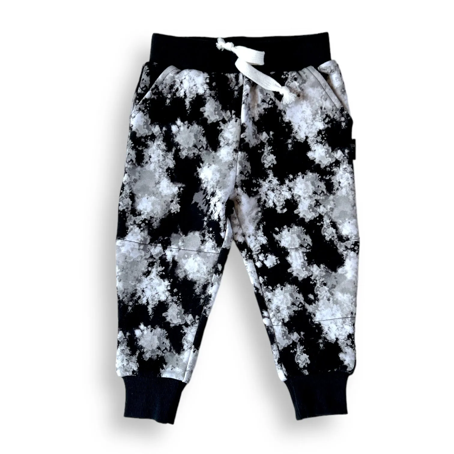 JOGGERS- Black Tie Dye Bamboo French Terry