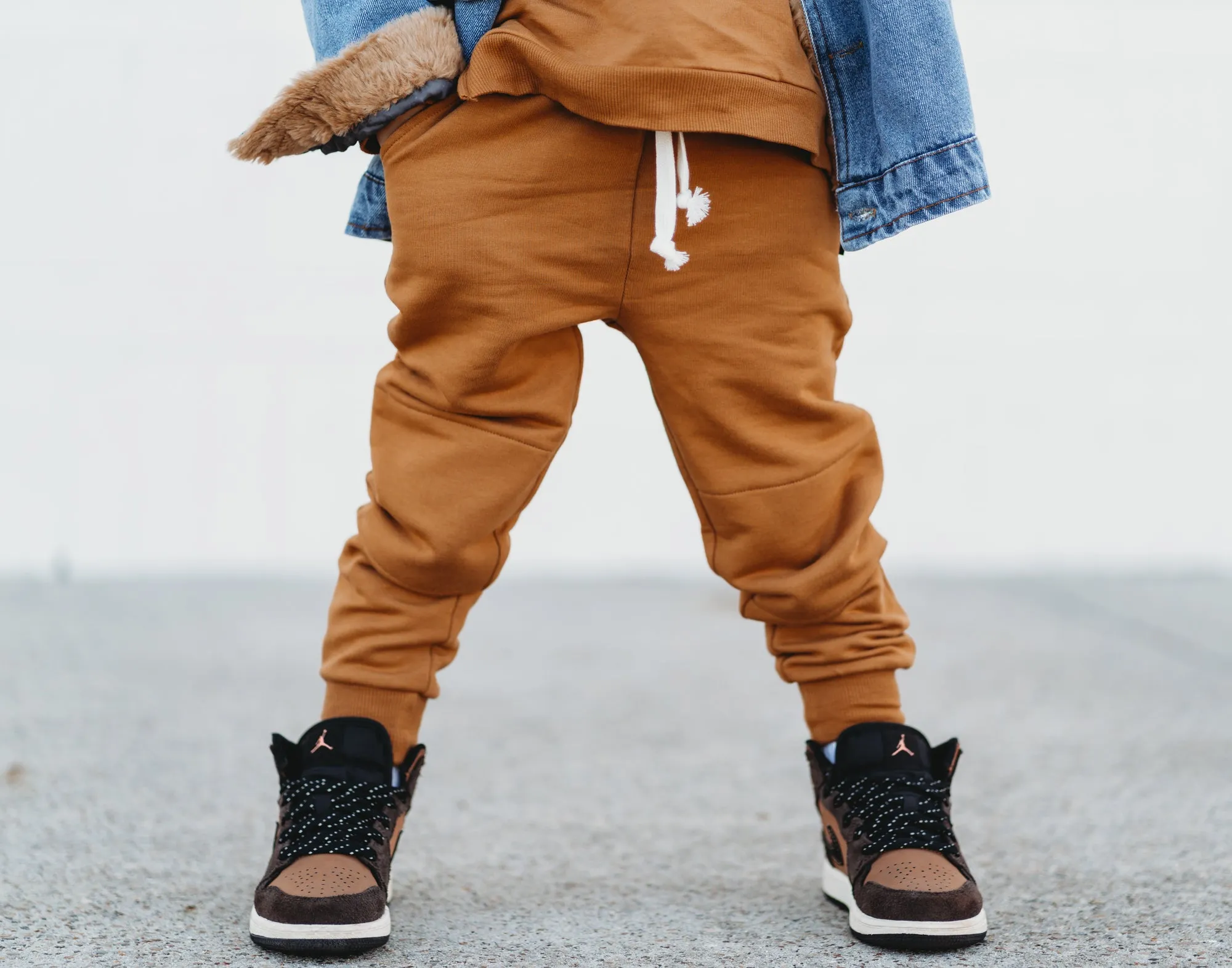 JOGGERS- Caramel Bamboo French Terry