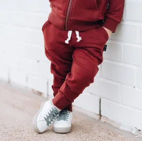 JOGGERS- Oxblood Bamboo French Terry