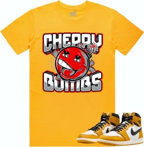 Jordan 1 Yellow Ochre 1s Shirt to Match - RED CHERRY BOMBS