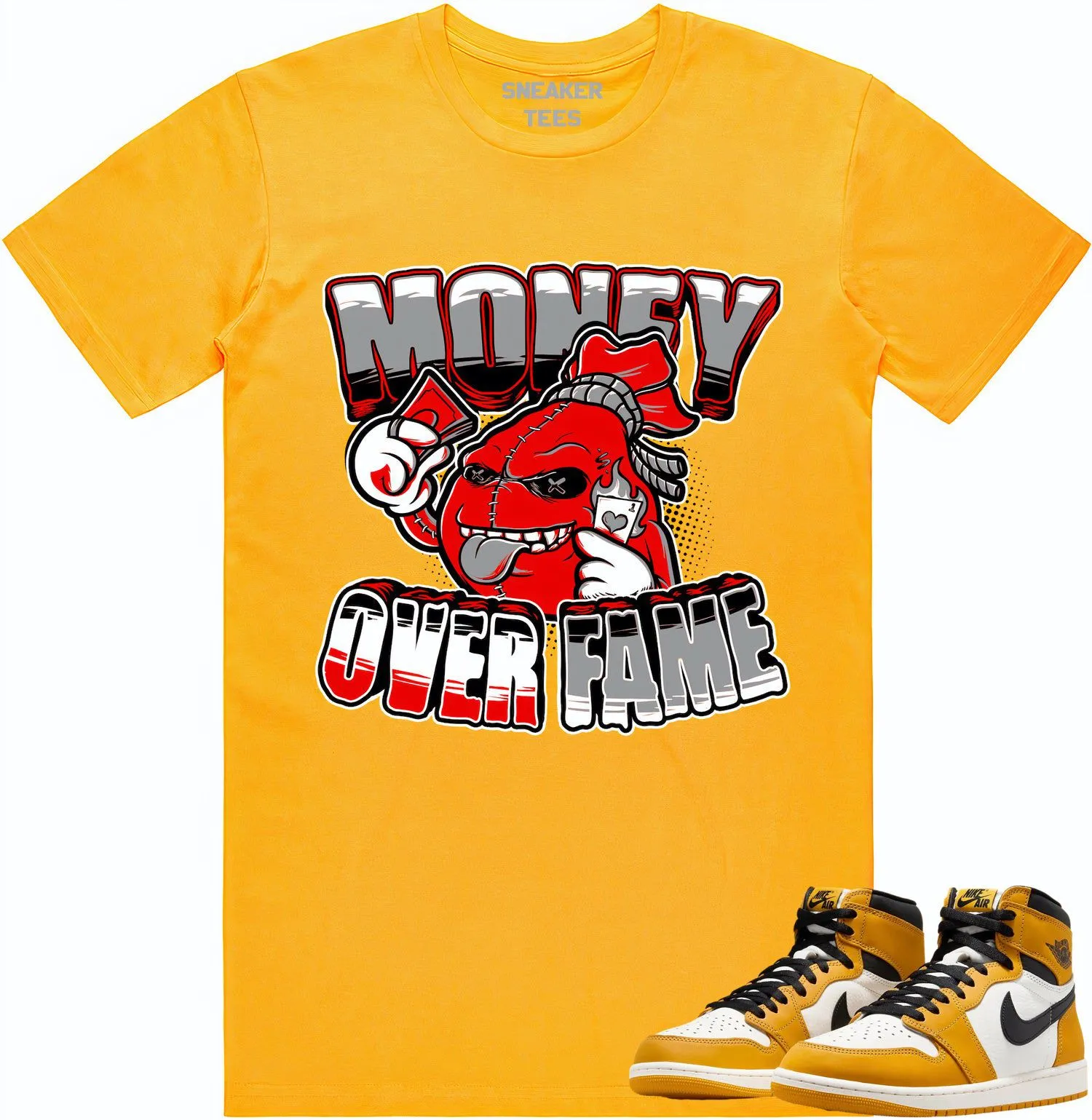 Jordan 1 Yellow Ochre 1s Shirt to Match - RED MOF