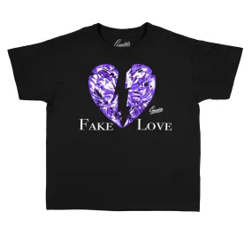 Kids Court Purple 13 Shirt - Love - Black