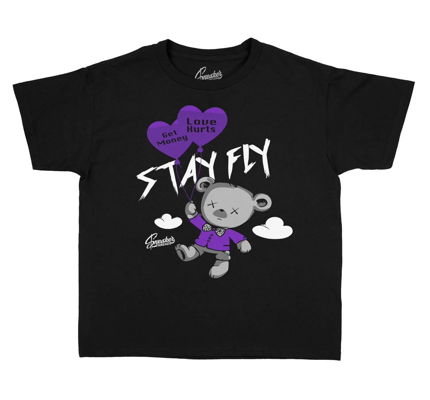 Kids Court Purple 13 Shirt - Money over Love - Black